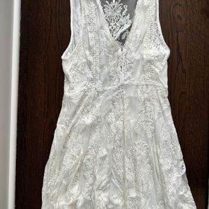 Free people ivory lace dress size 2